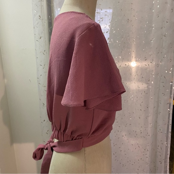 Pink crop blouse - Picture 3 of 5